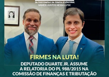Deputado Duarte Júnior recebe a indicação de relator do PL 988/2015 na Comissão de Finanças e Tributação da Câmara dos Deputados